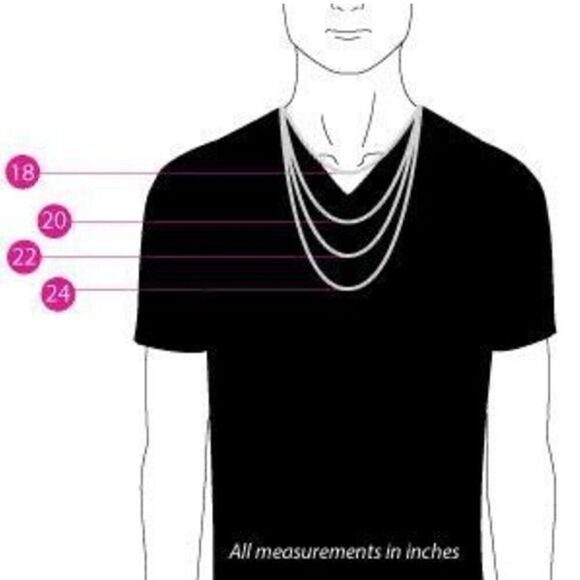 Sterling Silver Curb 20” Chain Necklace 3.0 MM New - Picture 6 of 6